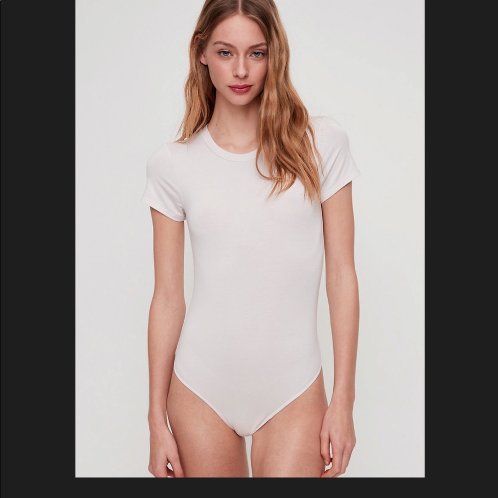 Aritzia Wilfred Free Florilege white tee bodysuit